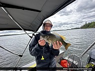 17" Smallmouth Bass caught on Lake of the Woods