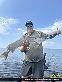 35" Northern Pike caught on Lake Nipissing 