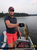 18" Smallmouth Bass caught on Lake of the Woods