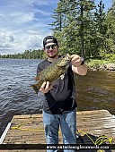 18" Smallmouth Bass caught on Caliper Lake