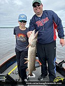 36" Northern Pike caught on Lake of the Woods