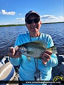 13" Black Crappie caught on Lake of the Woods