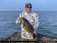 21" Smallmouth Bass caught on Lake Erie