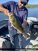 19" Largemouth Bass caught on Longbow Lake