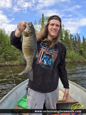 18" Smallmouth Bass caught on Mountain Lake