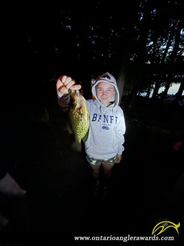 12" Black Crappie caught on Soyers Lake