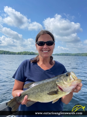 18.25" Largemouth Bass caught on Whitefish Lake