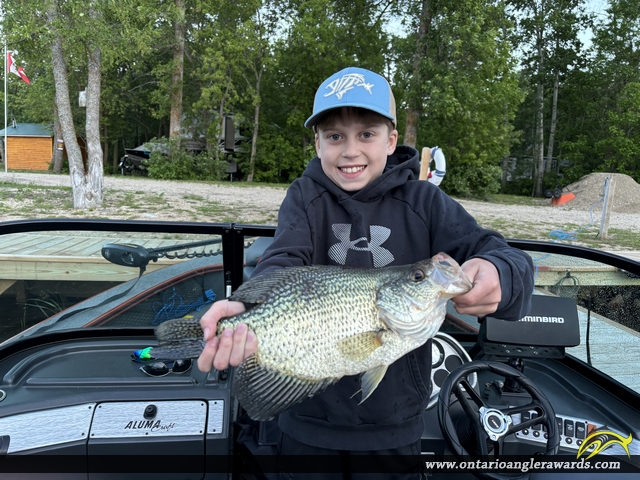 15" Black Crappie caught on Lake of the Woods