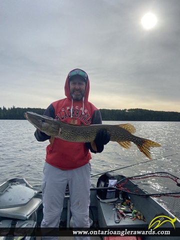 37.5" Northern Pike caught on Wawang Lake