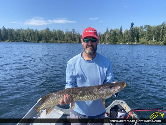 34" Northern Pike caught on Wawang Lake